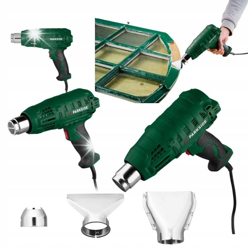 PARKSIDE PHLGB 2000 A1 2000W 230V HEAT GUN + ACCESSORIES Manufacturer code 428864338