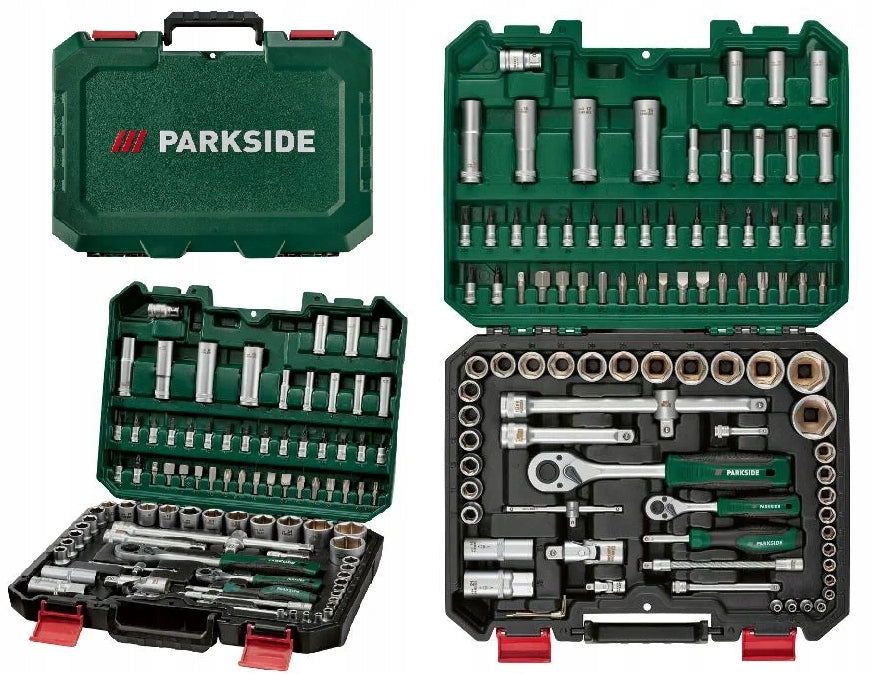 PARKSIDE Socket wrench set 94 pcs ratchet case with tools