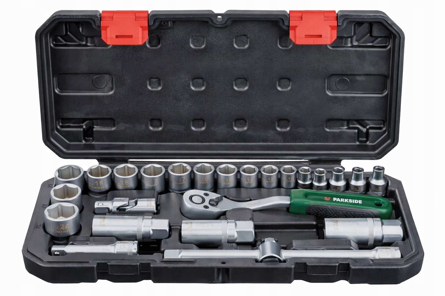 PARKSIDE Socket wrench set in case PSSS 24 A1 24 elements Manufacturer code PSSS 24 A1