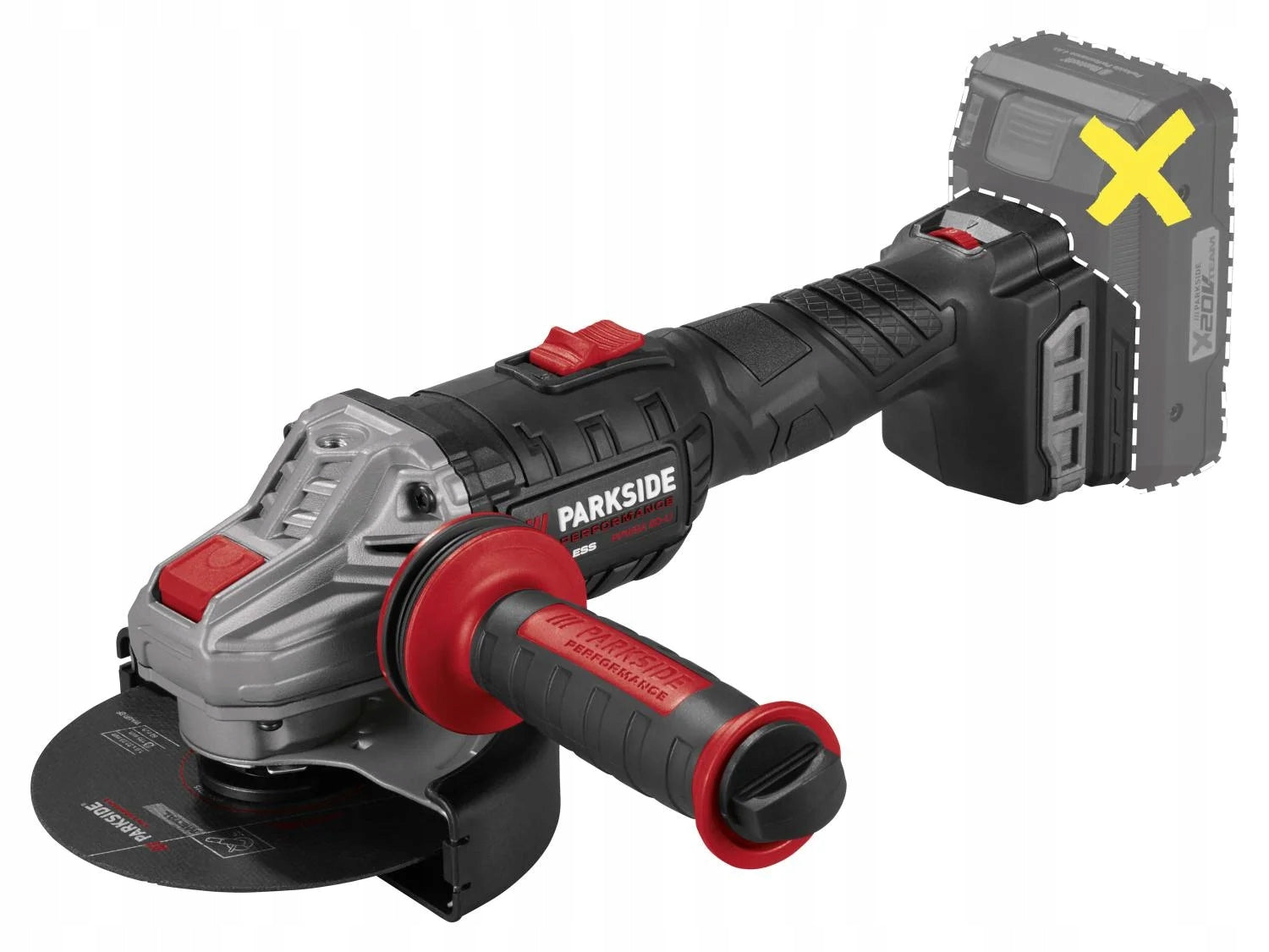PARKSIDE aku angle grinder 125mm 20V in case PPWSA 20 Li A1