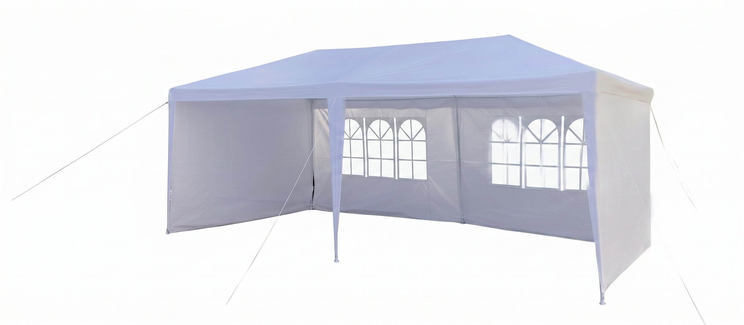 PARTY TENT GARDEN PAVILION 3x6m WATERPROOF WHITE 6 WALLS Type other