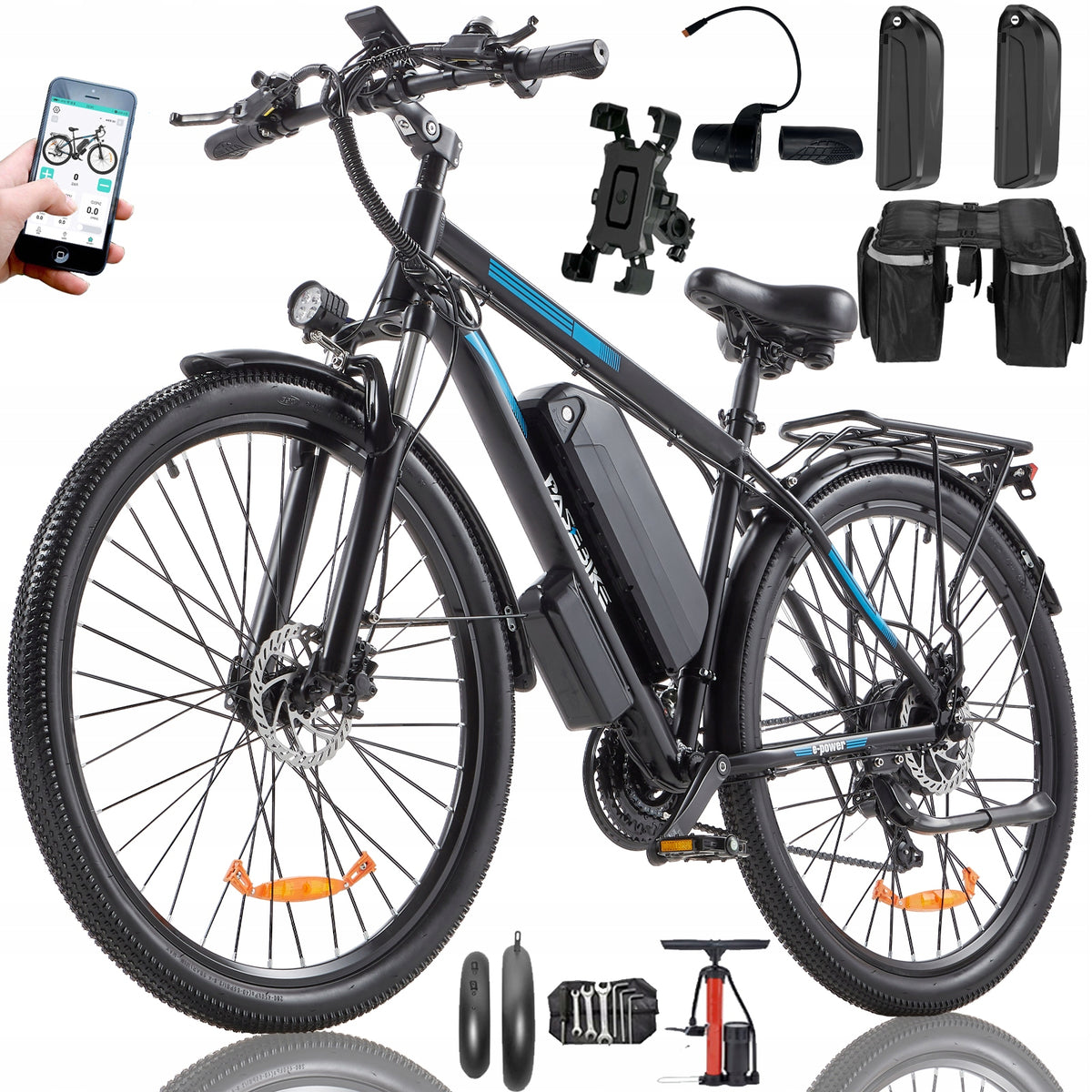 PASEBIKE C29 Pro 1000W 42AH 55KM/h 120HP Oil Brake Double Batteries