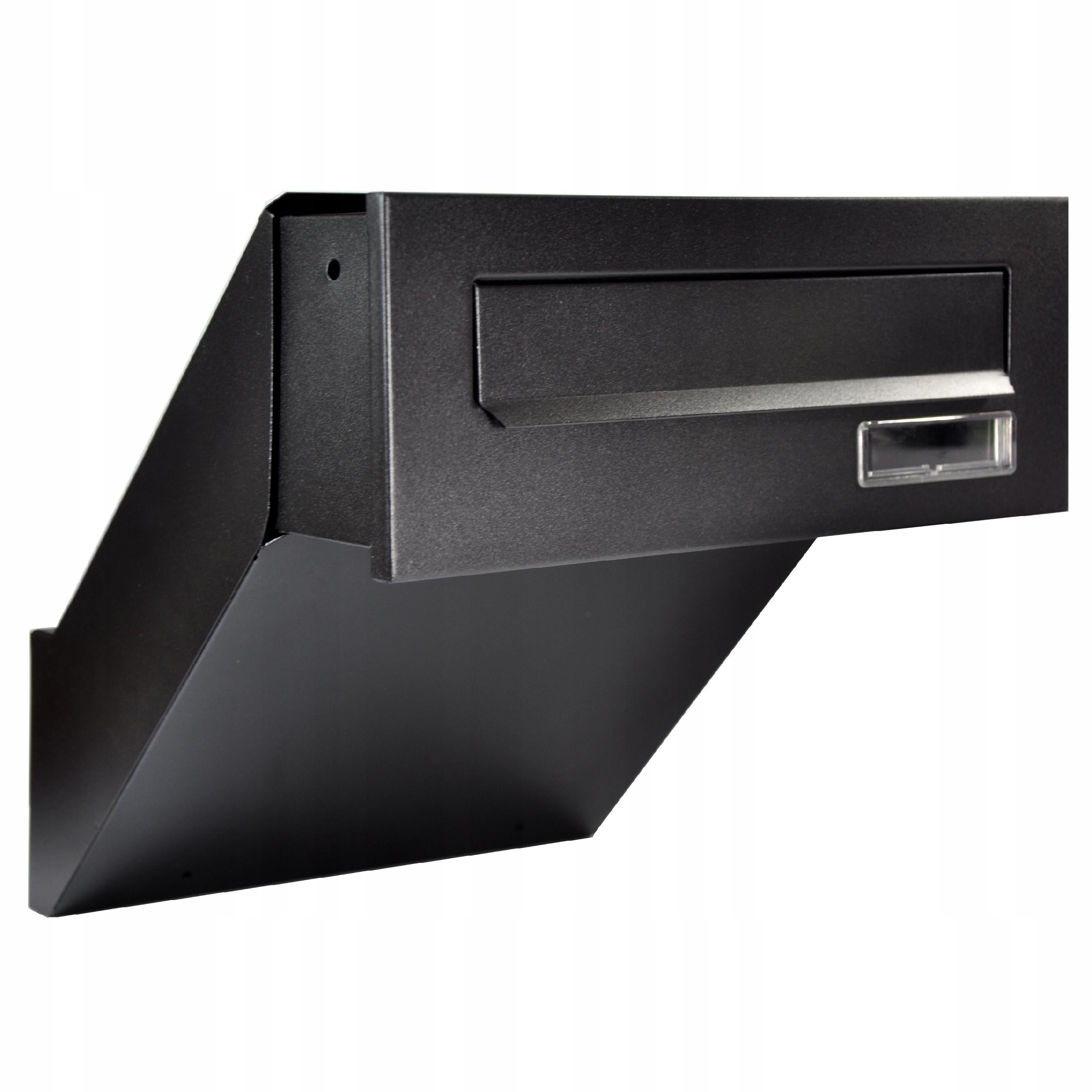 PASS-THROUGH LETTER BOX FOR BUILDING, ADJUSTABLE, MAT BLACK + 3 KEYS Manufacturer code Jola