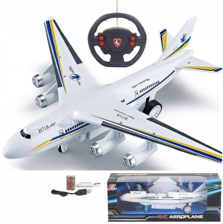 PASSENGER AIRCRAFT REMOTE CONTROLLED RC REMOTE CONTROL LED STEERING WHEEL FOR CHILDREN