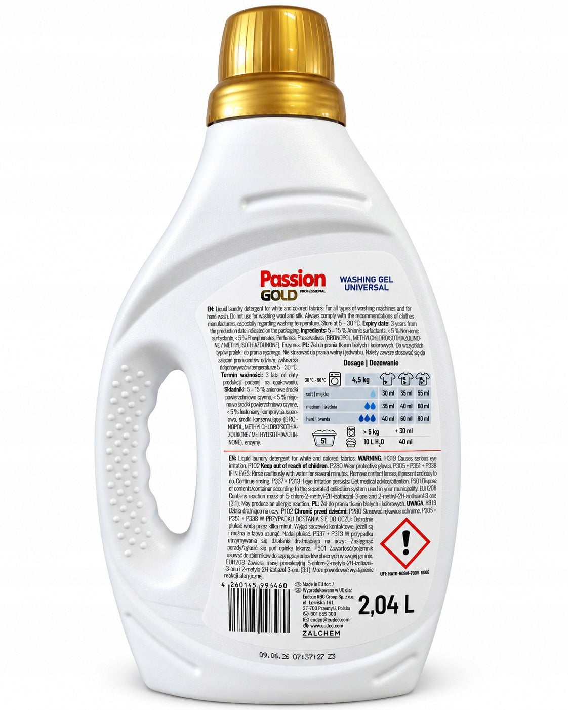 PASSION GOLD UNIVERSAL WASHING GEL 51 WASHES 2,04 L Manufacturer code 4260145996460