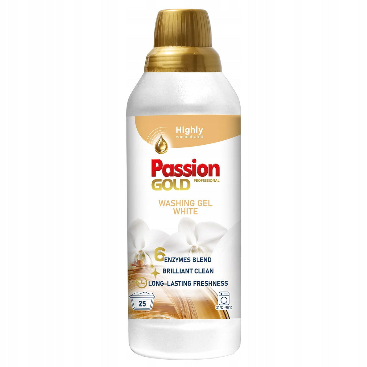 PASSION GOLD WHITE WASH GEL 1LITRE 25 WASHES PROFESSIONAL ACTIV WHITE