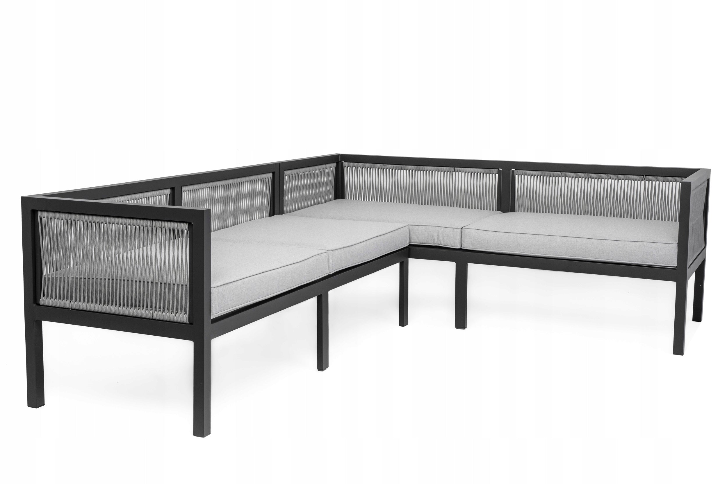 PATIO FURNITURE TERRACE ALUMINUM CORNER TABLE PORTOFINO LIGHT GRAY Number of items in the set 4