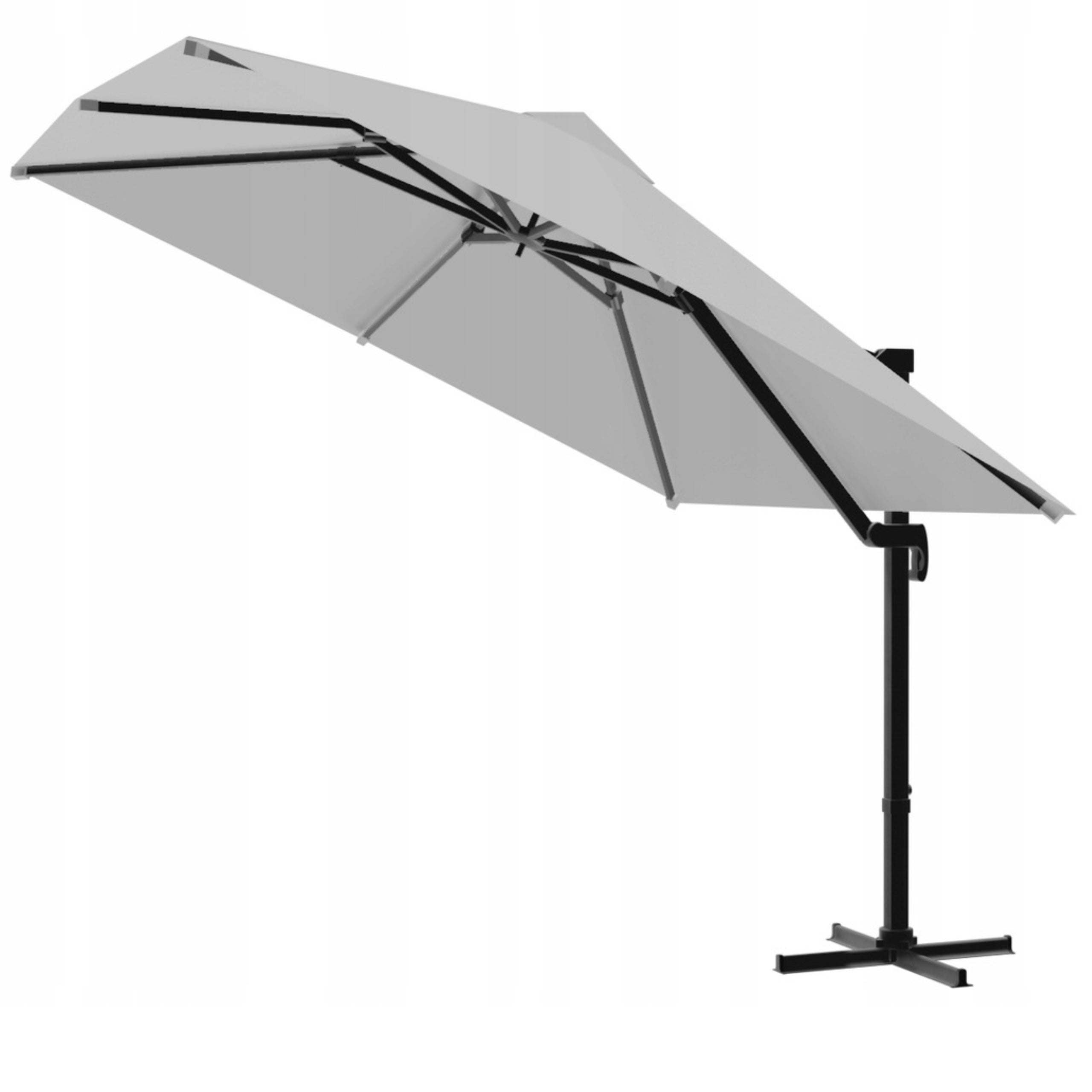PATIO UMBRELLA 3X3M FOLDING LARGE GREY BOOM COVER Kind with boom