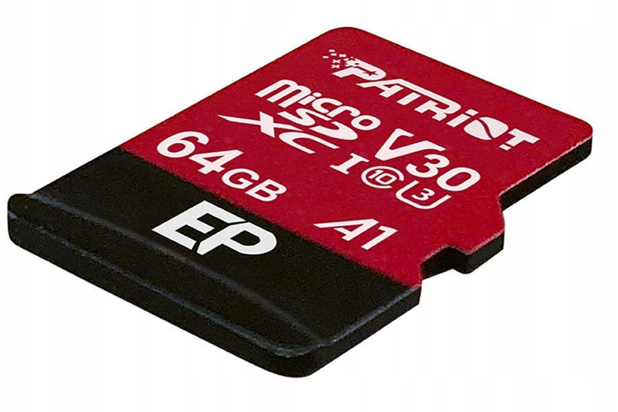 PATRIOT 64GB Micro SDXC Card, Class 10, UHS-I U3, A1, V30 Model PEF64GEP31MCX