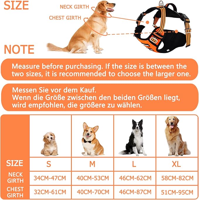 PATTEPOINT Dog Harness Adjustable Pressure-Free Guard with Handle Strong r. S Manufacturer code B09J7M8RQ3