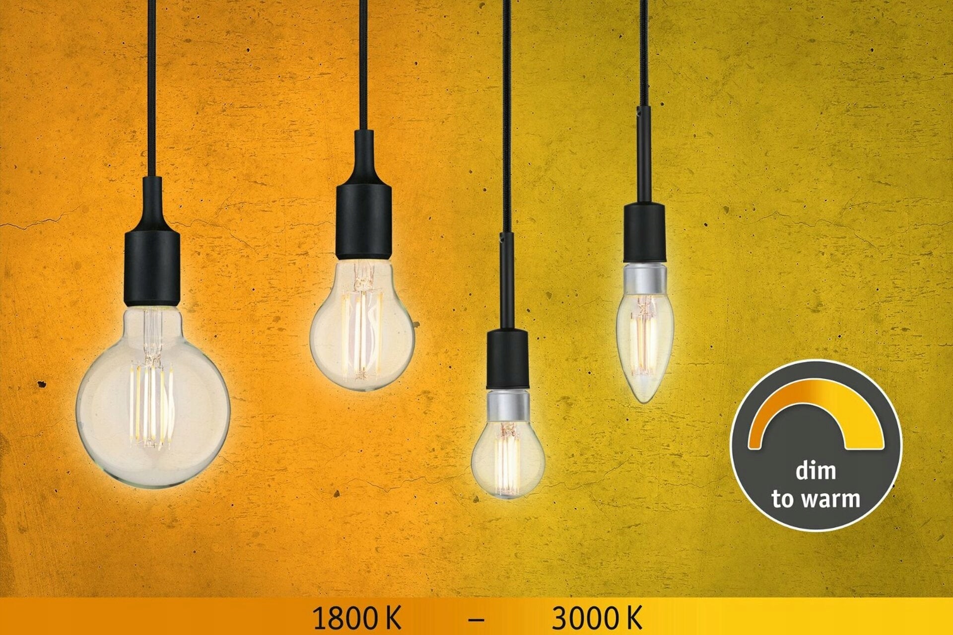 PAULMANN LED svíčka 5W E14 1800-3000K Dim to Warm, stmívatelná, retro desig Packaging status original