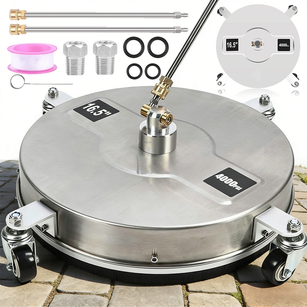PAVING STONE WASH BRUSH PRESSURE WASHER PROFESSIONAL 4 WHEELS