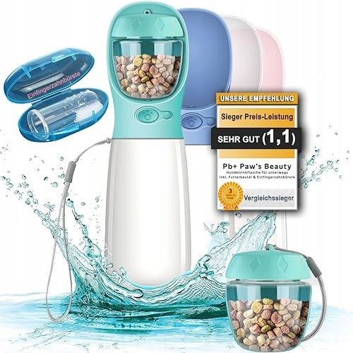 PAWS ELEGANCE NEW SET OF 3 GIFTS INNOVATIVE DRINKING BOTTLE FOR DOGS Packaging status original