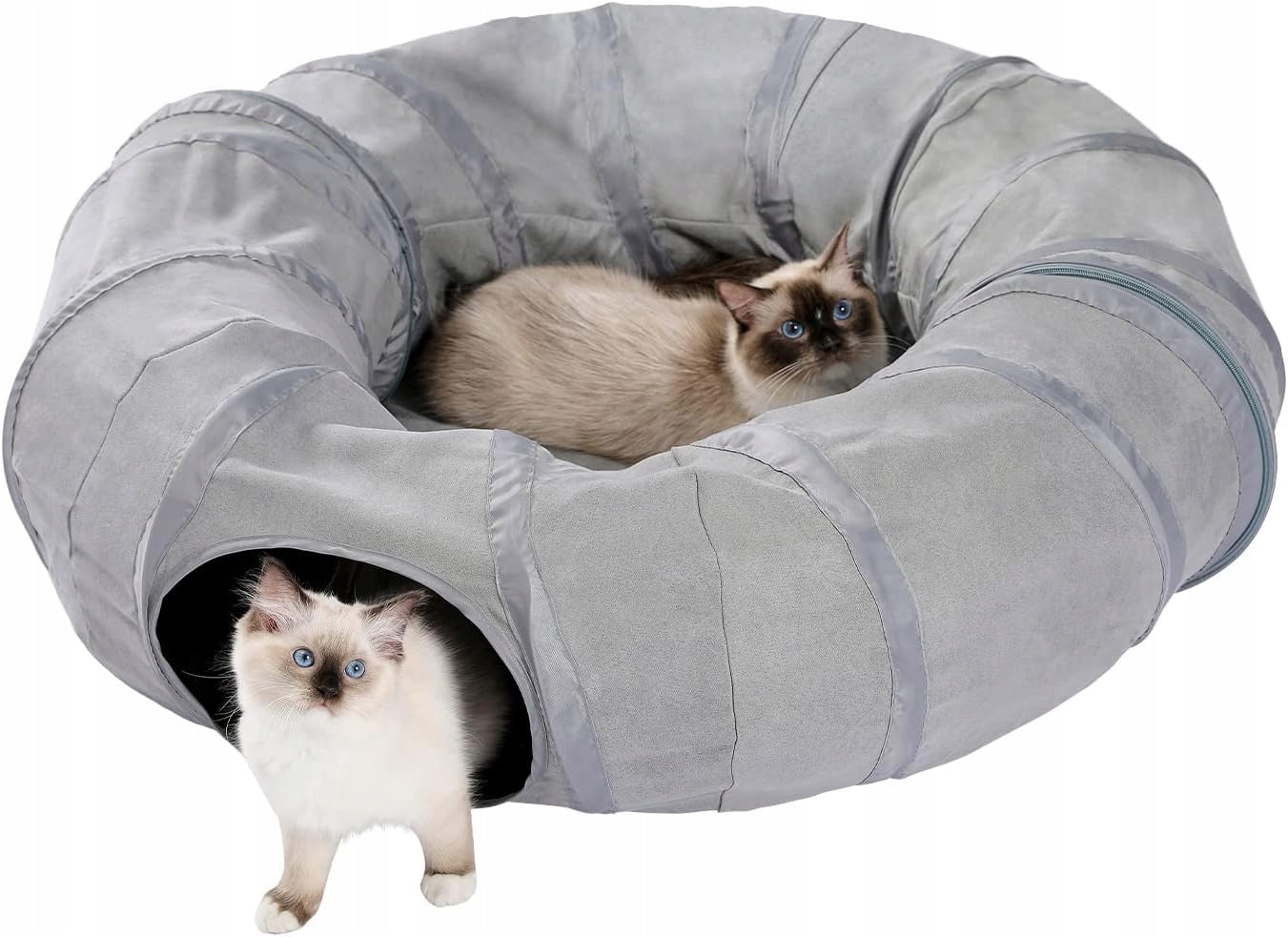 PAWZ Road Cat Tunnel Bed with Mat, Eye Hole, Toy.