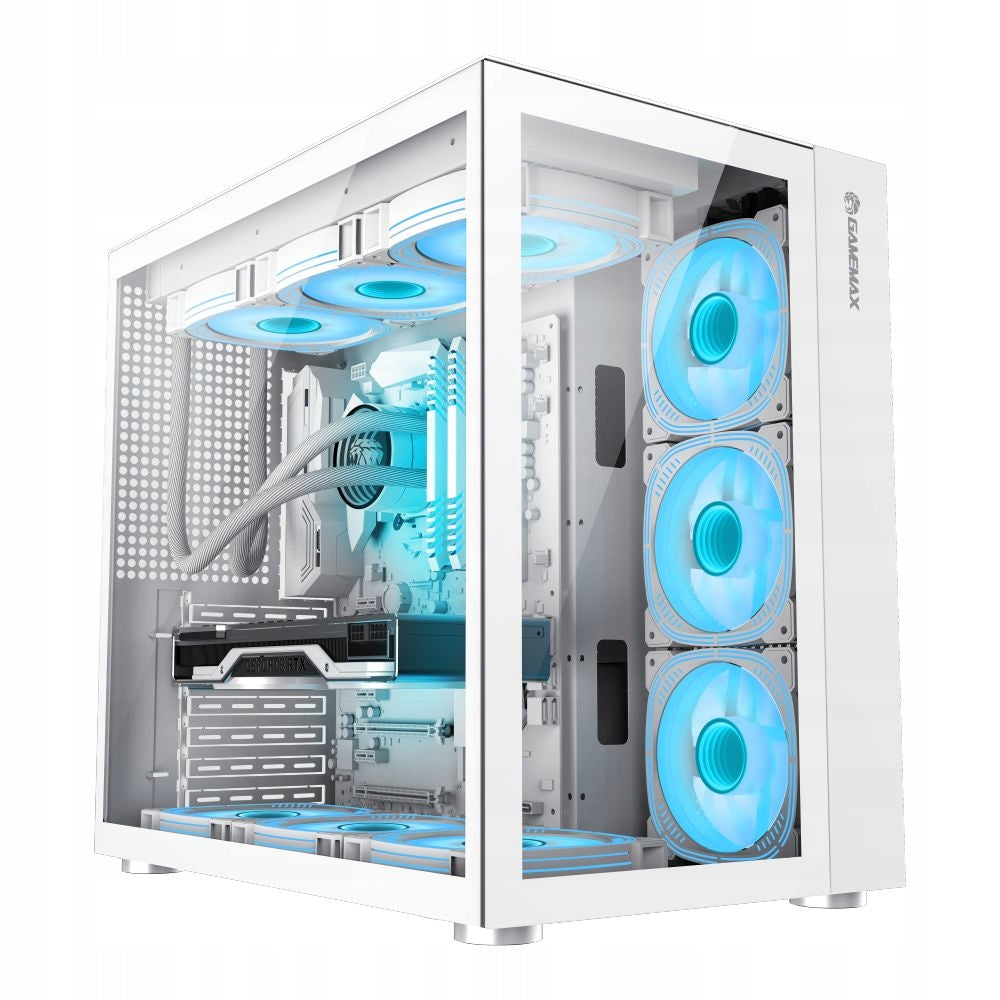 PC Enclosure GameMax INFINITY WH Midi-Tower | White, Tempered Glass, USB-C