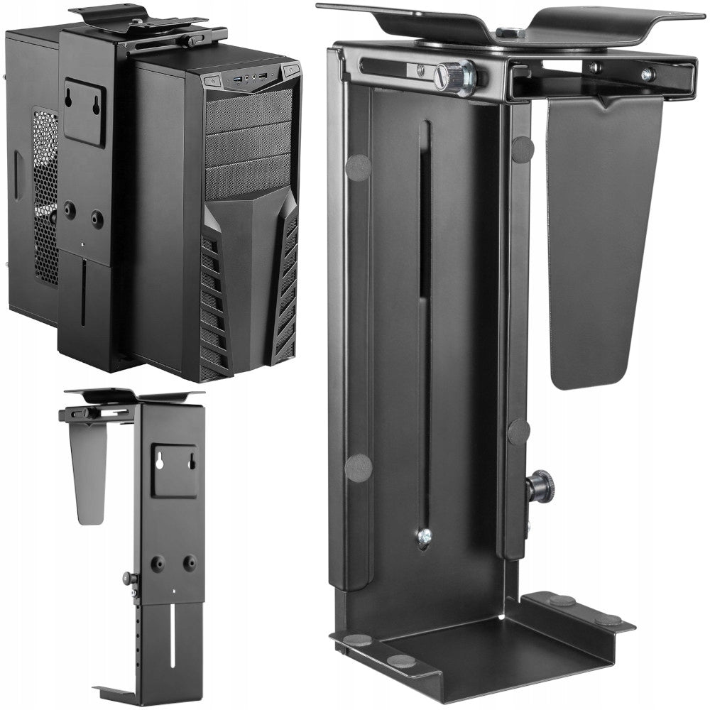 PC Holder Desk Hanger Suspended Strong Up to 10kg Rotary