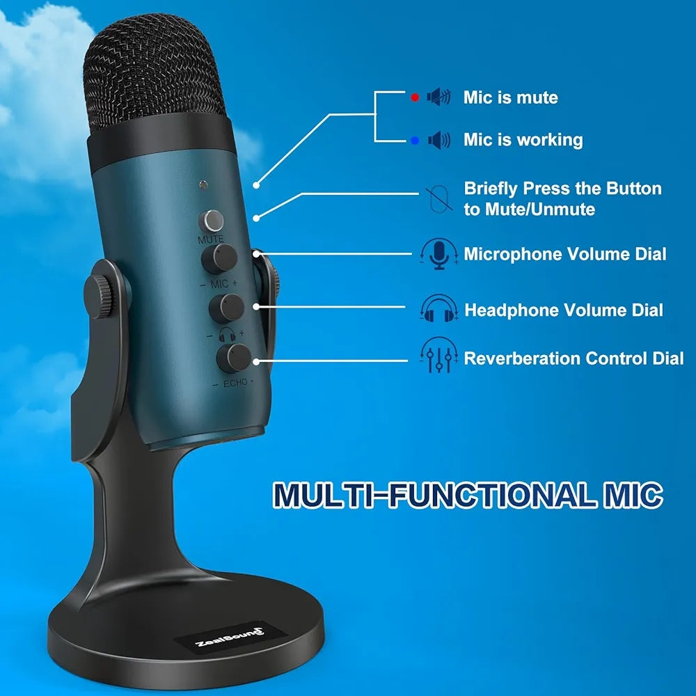 PC Microphone, USB Condenser Microphone for Mac Gaming, PS4/5 Manufacturer code B09LC17YBB