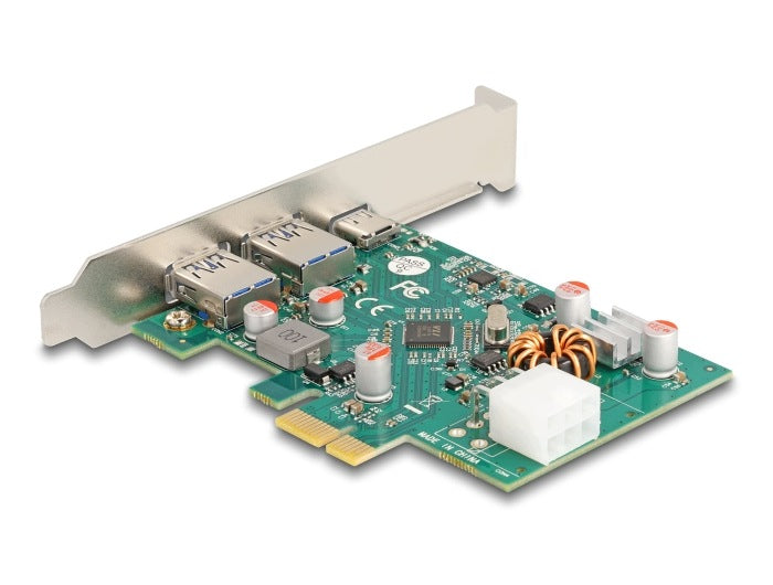 PCI Express card x1 to 1x external USB Type-C PD 30W (Ż) Delock 90229