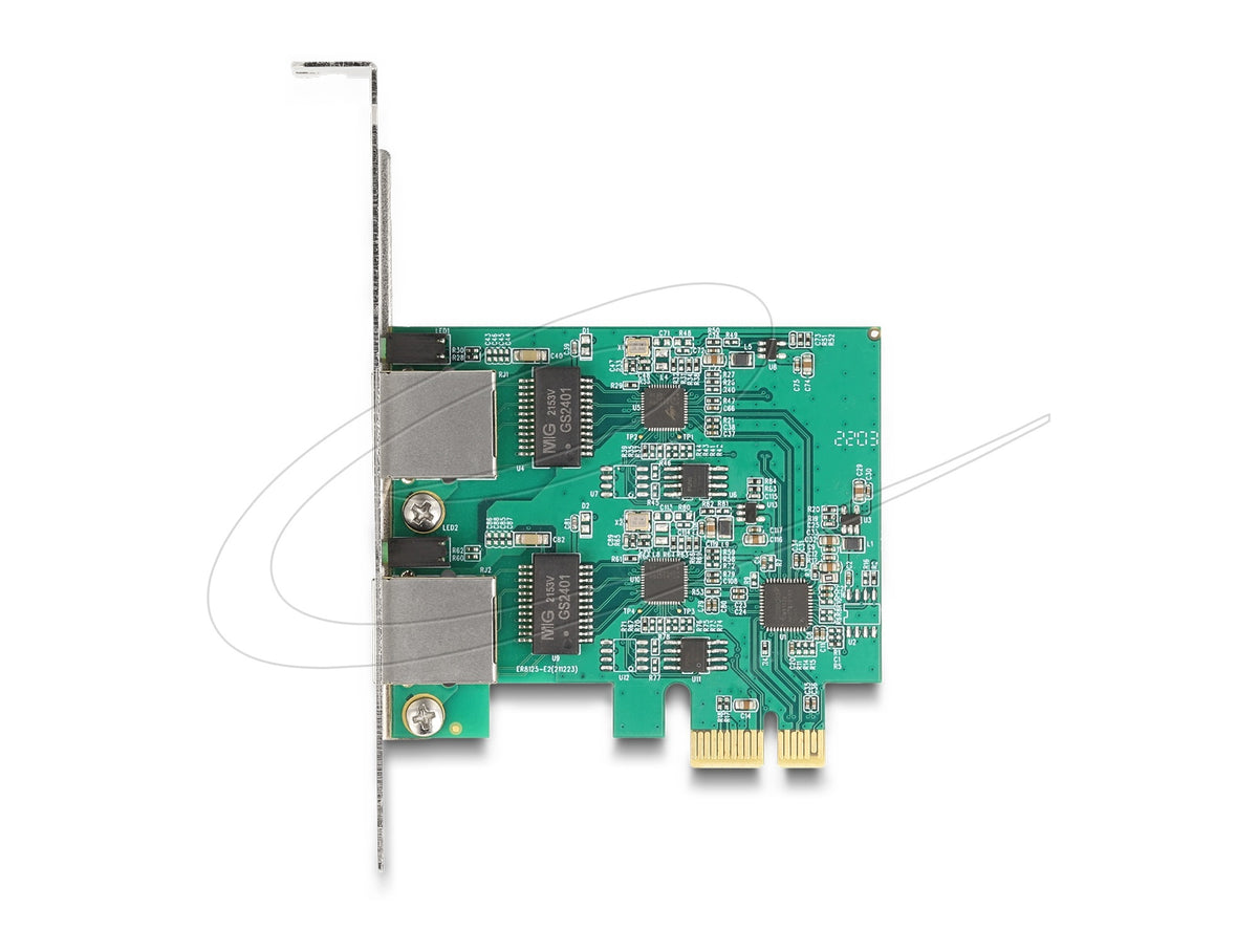 PCI Express x1 to 2x RJ45 2,5 Gigabit LAN Delock 88101 Manufacturer code 88101