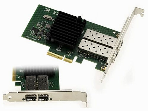 PCIE NETWORK CONTROLLER CARD 2 SFP FIBRE INTEL PORTS FOR SERVERS