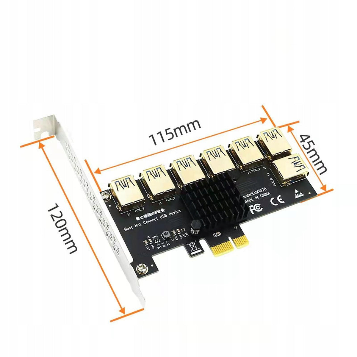 PCIe 1 to 7 PCI Express USB3.0 High Efficiency Plug and Play for Gold Packaging status original