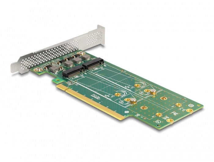PCIe 4.0 x16 4xNVMe M.2KeyM 110mm Bifurcation Low Profile Delock 90090 Manufacturer code 90090