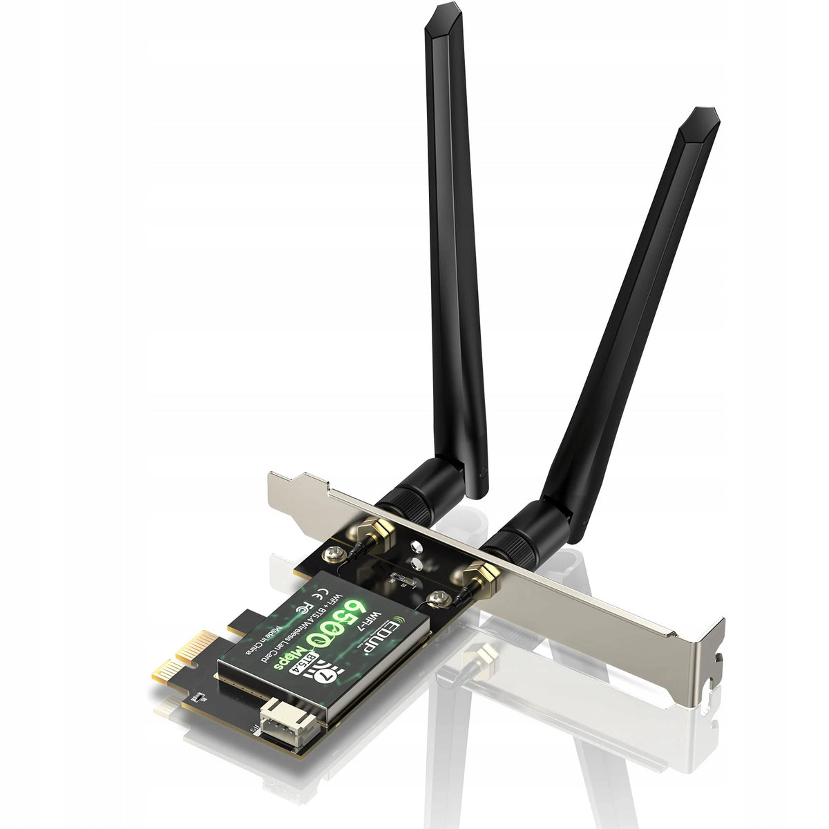 PCIe Network Card for PC WiFi 7 Bluetooth 5.4 + BLE 6GHz 6500M