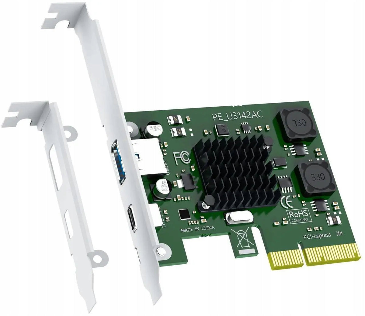 PCIe USB C USB A GLOTRENDS U3142AC 10Gbps expansion card Packaging status original