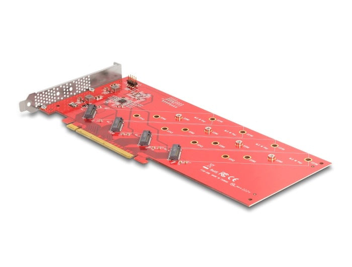 PCIe card x16 4x NVMe M.2 Key M 110 mm bifurcation Delock 90617 Packaging status original