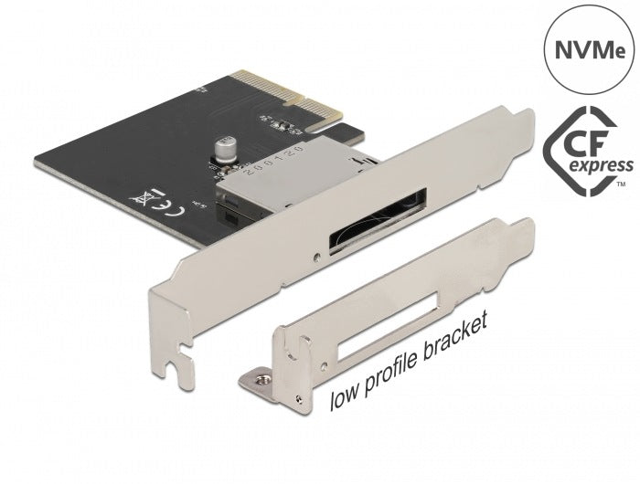 PCIe card x4 1x external CFexpress slot Delock 91755