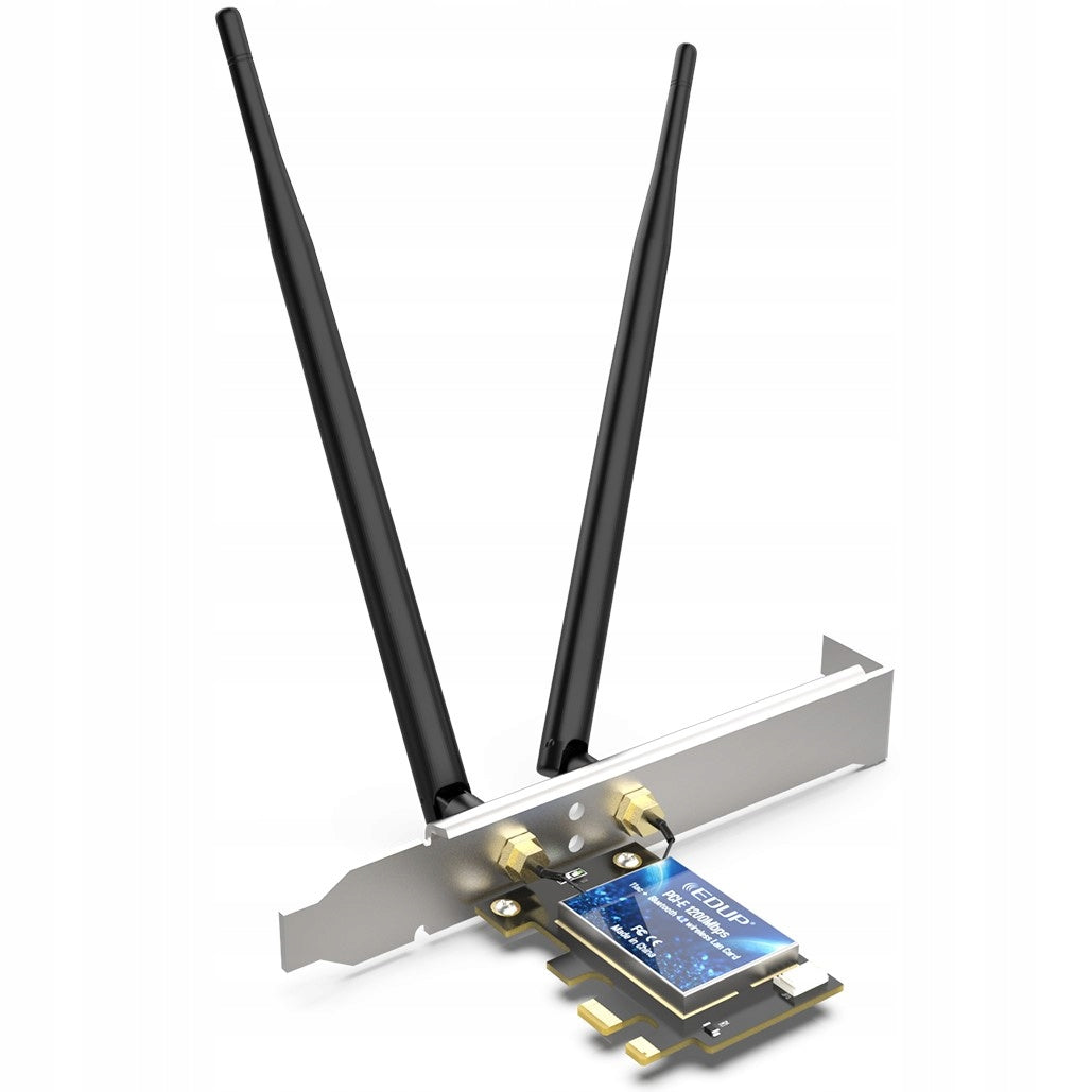 PCIe network card for PC with WiFi + Bluetooth 4.1 1200 Mb/s EDUP Packaging status original