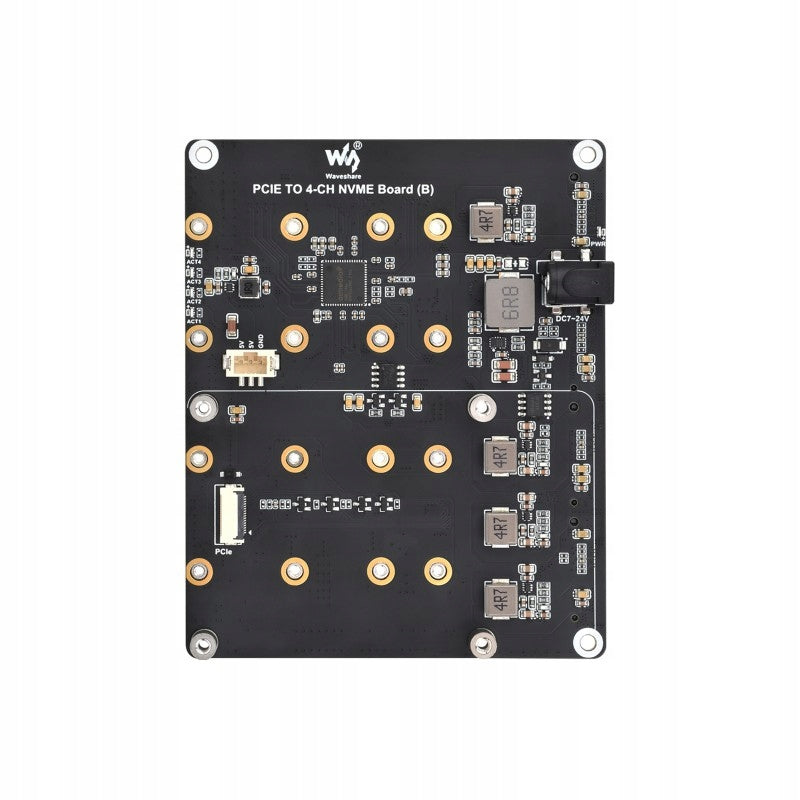 PCIe to 4 NVMe M.2 SSD Adapter for Raspberry Pi 5 Manufacturer WaveShare