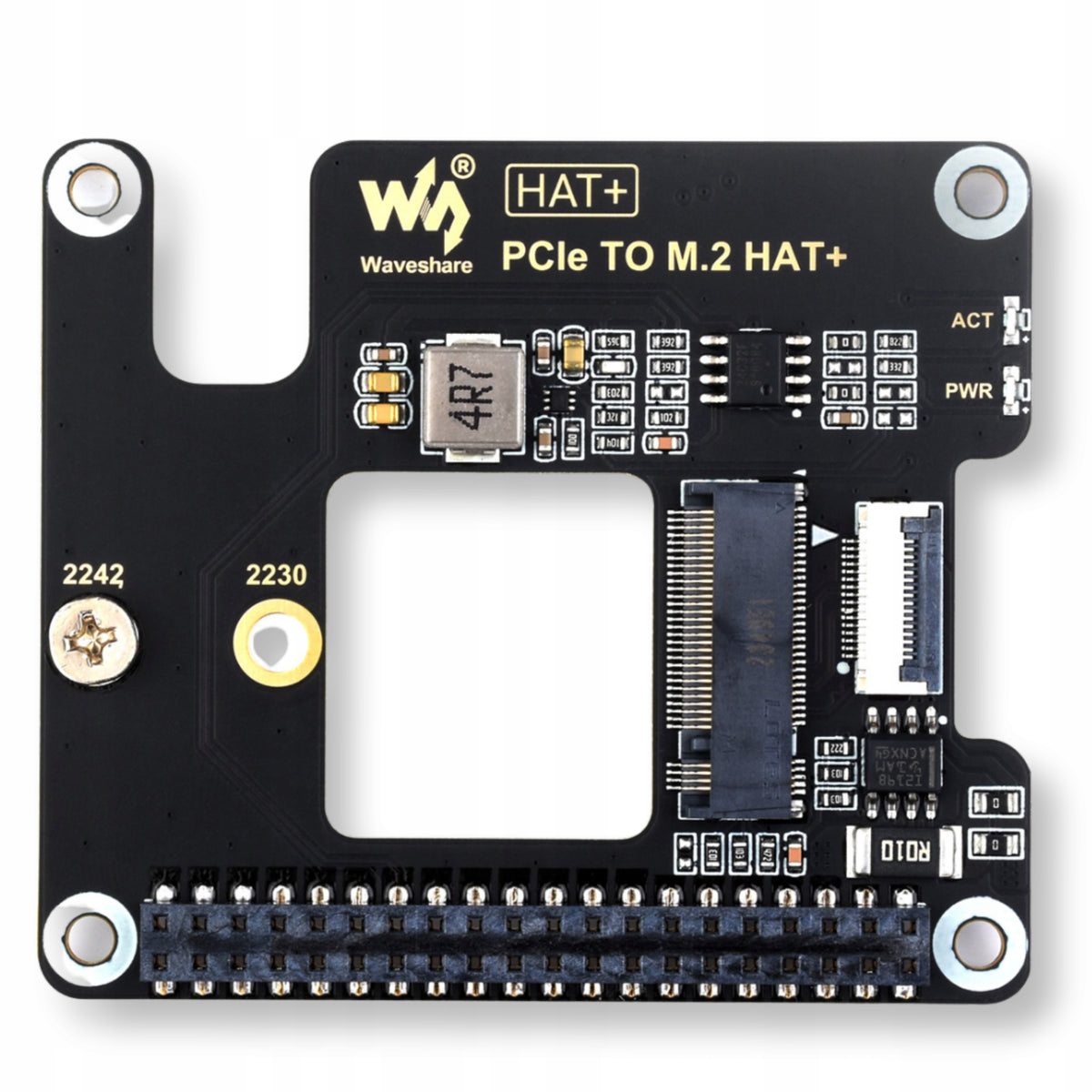 PCIe to M.2 adapter compatible with Raspberry Pi 5 to 2230/2242 drives Manufacturer WaveShare