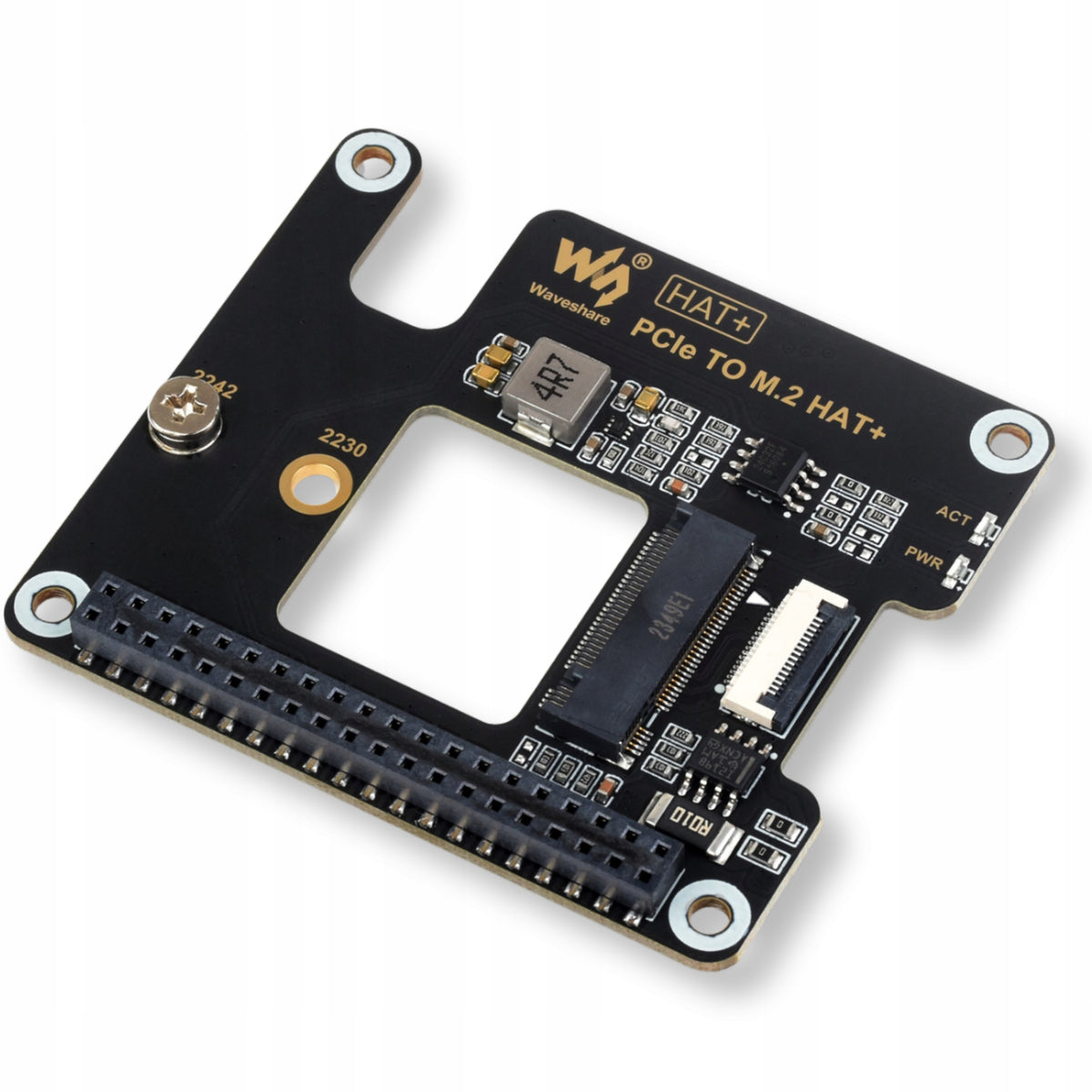 PCIe to M.2 adapter compatible with Raspberry Pi 5 to 2230/2242 drives