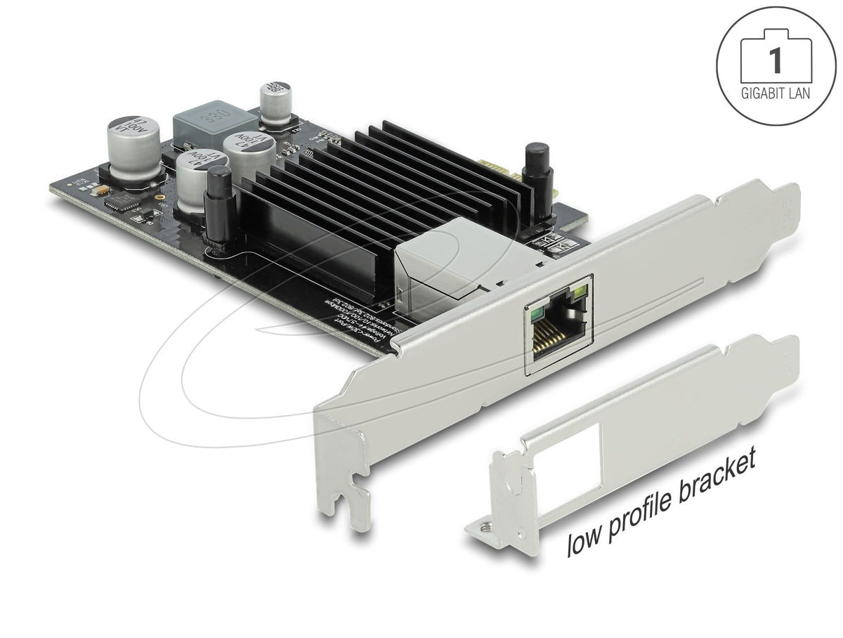 PCIe x1 1x RJ45 Gigabit LAN PoE+ Delock 89574 card