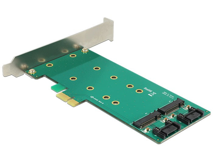 PCIe x1 2x M.2 Key B Low Profile Delock 89473 Packaging status original