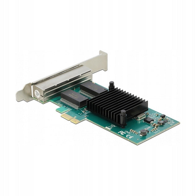 PCIe x1 4x Gigabit RJ45 Intel I350 Network Card Manufacturer Delock