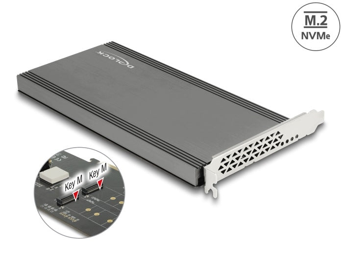 PCIe x16 2x NVMe M.2 Key M Delock 89961