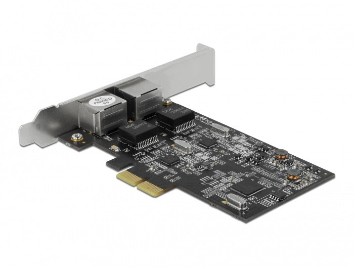 PCIe x2 2x RJ45 2,5 Gigabit LAN Card Delock 89530