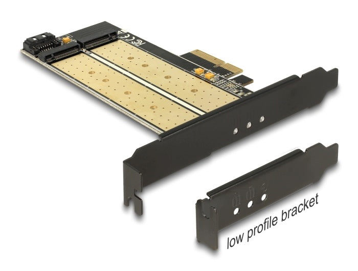 PCIe x4 1x M.2 Key B + 1x NVMe M.2 Key M Low Profile Delock 89630 Manufacturer code 89630