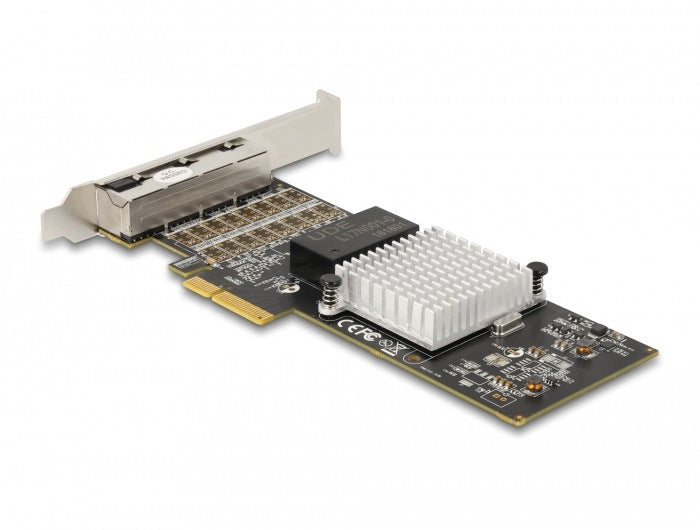 PCIe x4 4x RJ45 Gigabit LAN Intel i350 Delock 88606 Packaging status original