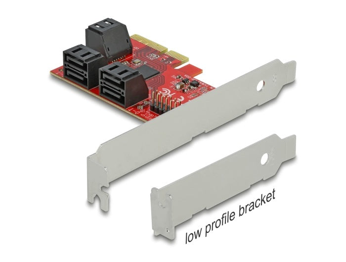 PCIe x4 6-Port SATA Low Profile Delock 89042