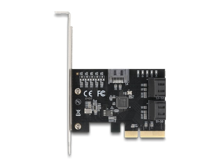 PCIe x4 card SATA 5-port controller Low Profile Delock 90890 Manufacturer Delock