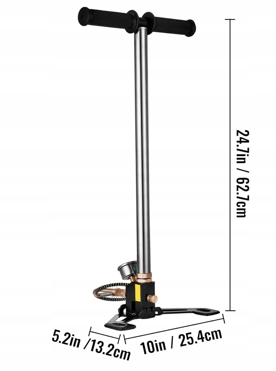 PCP PUMP 3-STAGE 4500 PSI FOR AIR GUNS STAINLESS STEEL Manufacturer code POMPA PCP 3-STOPNIOWA 4500 PSI