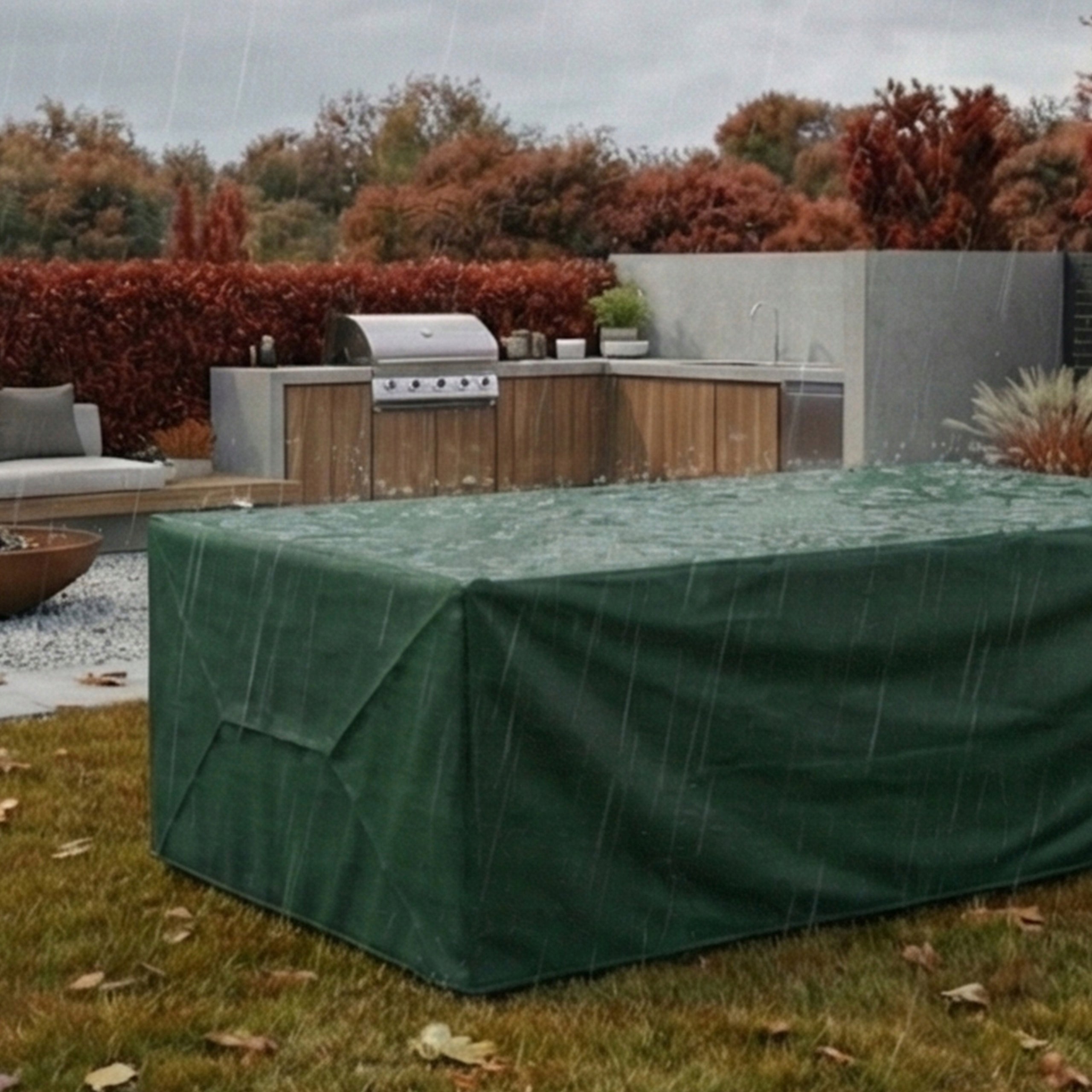 PE rectangular table cover – green | 165 x 115 x 80 cm Product width 115 cm
