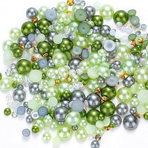 PEARL BEADS AND STONES STRAS FOR CRAFTS SET OF 50 Wedding Gift Brand no brand