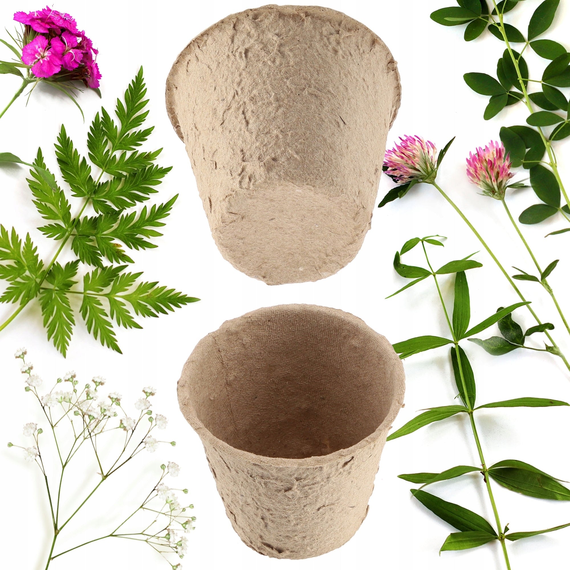 PEAT SEEDLINGS BIODEGRADABLE SEEDLINGS 6,7x6 cm 60 pcs Color beige