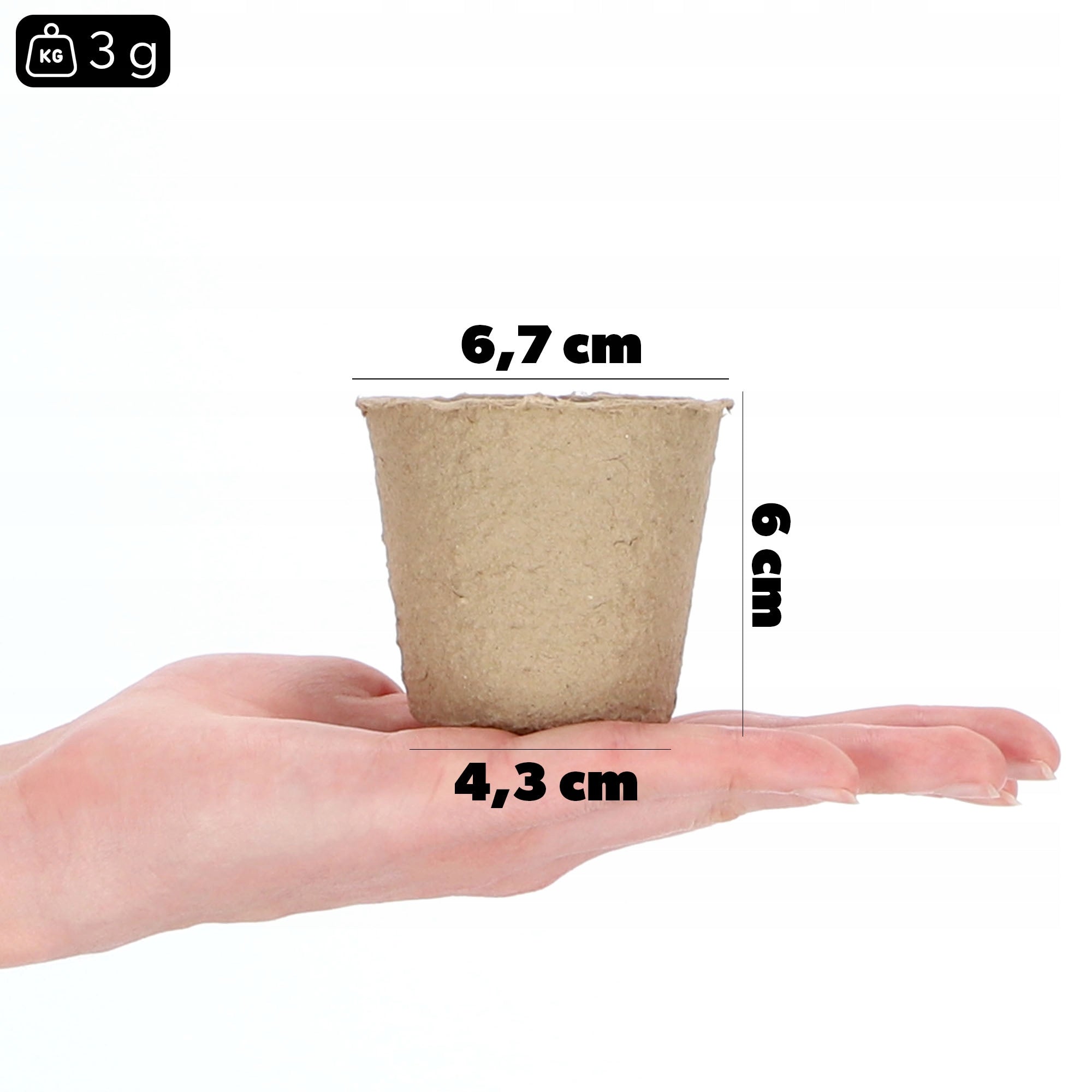 PEAT SEEDLINGS BIODEGRADABLE SEEDLINGS 6,7x6 cm 60 pcs Material other