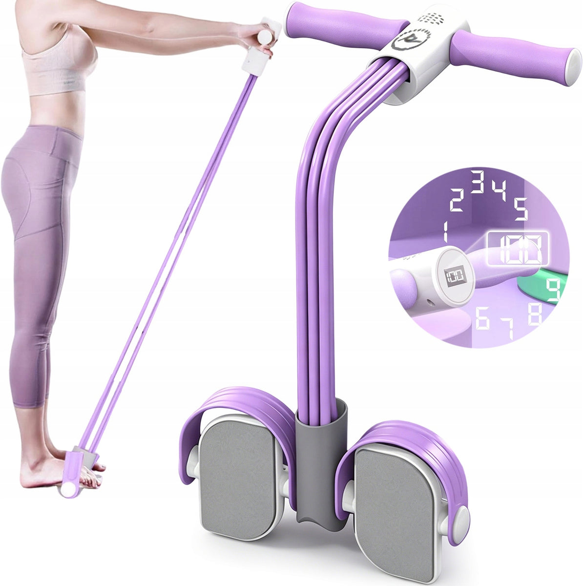 PEDAL RESISTANCE BAND FOOT RESISTANCE ROPE COUNTER EXERCISE EQUIPMENT