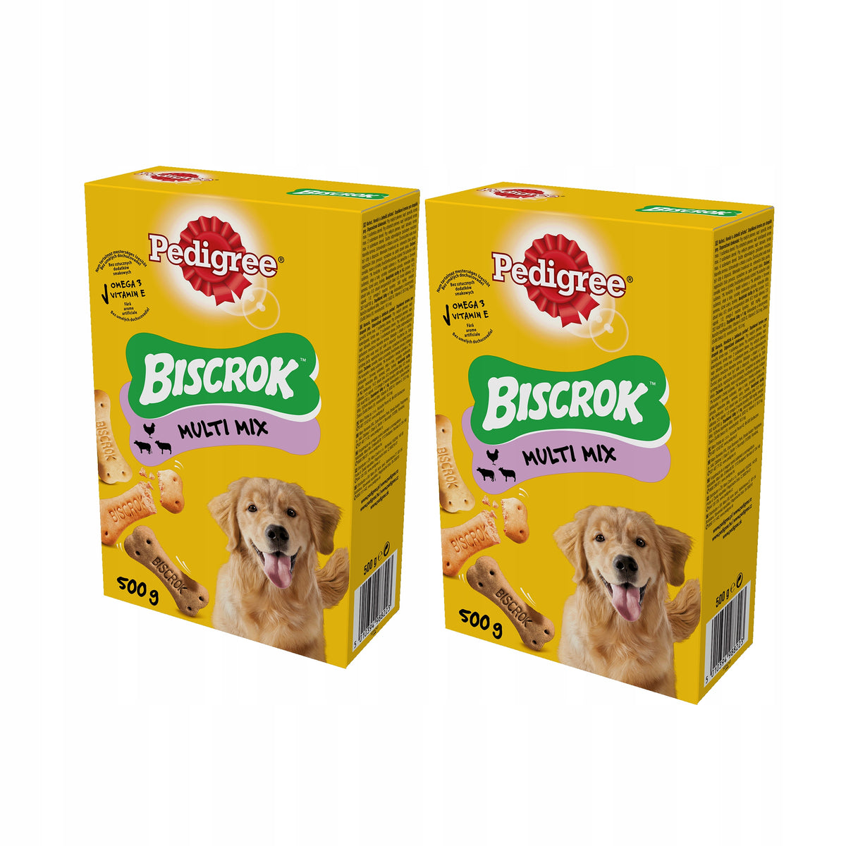 PEDIGREE Biscrok Cube Shaped Dog Cookies 2x500 g